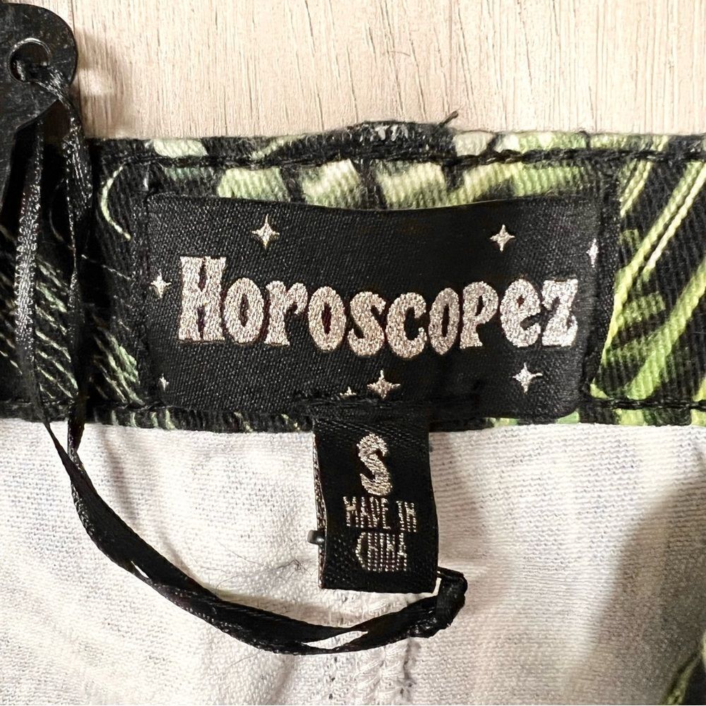 Horoscopez x Dolls Kill asymmetrical denim skirt psychadelic print szS & L - Picture 8 of 15